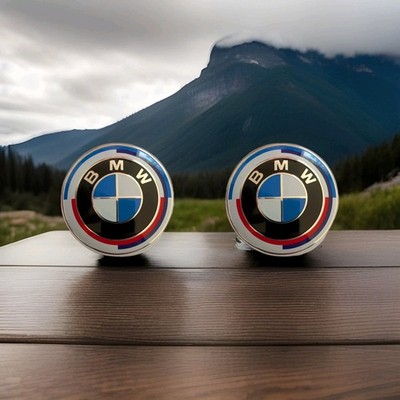 2x 82mm Emblem Für BMW Motorhaube Heckklappe 50 th Anniversary Plakette Abzeiche