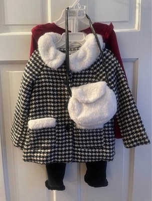 MAX Studio 3T NWOT Girls 4 piece outfit Top, Jacket / Duster, leggings & purse 