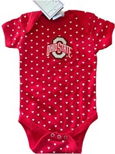 Ohio State Buckeyes Red Embroidered One Piece Baby Size 6 Months Read New