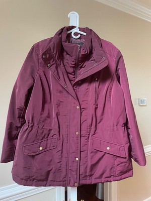 Talbots Woman Red/Burgundy Down Jacket Parka 2X