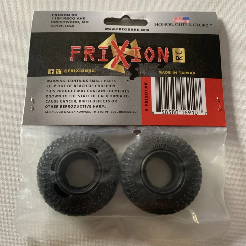 Frixion RC 1” Braven Ironside Scale Tires Alien Kompound W/Foam FXISD1AK NEW - Image 3 of 3