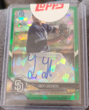 Topps 2018 Bowman Chrome Joey Lucchesi San Diego Padres Green Atomic Refractor …
