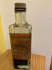 VINTAGE APOTHECARY MEDICINE BOTTLE INDIAN BRANDEE CHEMIST WOLVERHAMPTON COLLECT