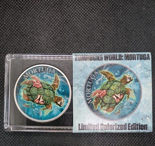 1 oz. MORTUGA #4 Zombucks Colorized World Series round .999 fine silver