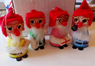 Kurt Adler Vintage Swedish Tomte Gnome Elf Set Of 4