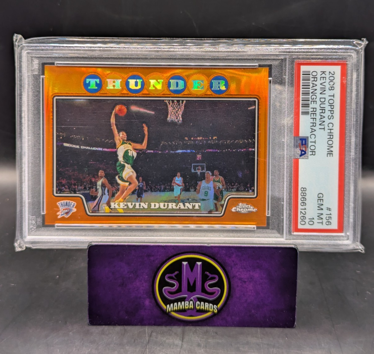2008-09 Topps Chrome Kevin Durant Orange Refractor /499 PSA 10 GEM MINT