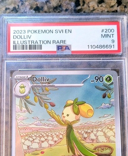 Dolliv Illustration RARE Pokemon Card PSA 9 MINT Scarlet & Violet 200/198 (2023) - Picture 2 of 3