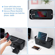 Cable Management Box,Cord Organizer Box for Desk Floor Cable Hide,Cable Box O...