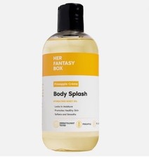 New sealed HER FANTASY BOX Pineapple Cr&egrave;me Body Splash Oil, 8oz. Light hydrating