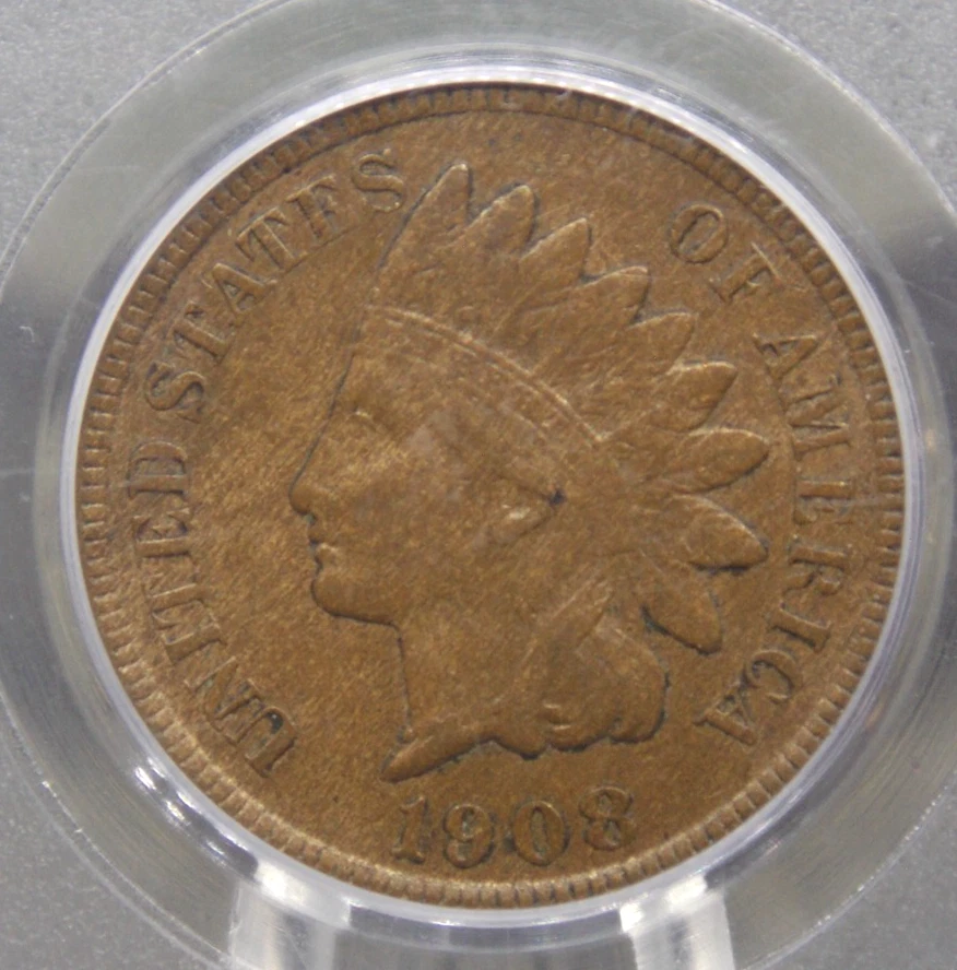 San Francisco 1908 Year Indian Head Small Cents (1859-1909) for