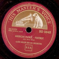 GLENN MILLER American Patrol / Moonlight Serenade,  2 Klassiker Schellack X4393