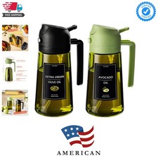 16oz/470ml Olive Oil Dispenser for Kitchen with Stickers - 2 in 1 Olive Oil S...