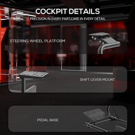 Supllueer Racing Simulation Cockpit With Seat Adjustable Fit Logitech G920 G923