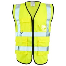 Supertouch Hi Vis Viz Vest Executive Two Tone Safety Work Visibility Waistcoat