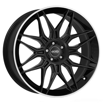 ALUFELGE DOTZ LONGBEACH DARK 10X20 5X112 BLACK/POLISHED LIP 0VD