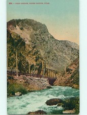 Unused Divided-Back FIRST BRIDGE IN OGDEN CANYON Ogden Utah UT : 60k cards v4368