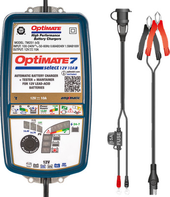 Tecmate OptiMate 7 Select 12V Battery Charger Maintainer Universal TM251V3