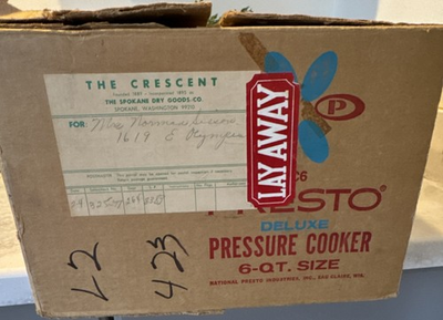 #ad Vintage 1967 Presto 6 Qt Aluminum Stove Top Pressure Cooker $60.00