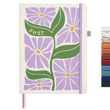 2027 Planner, 12-Month Monthly & 7.5" x 10"(Jan 2027-Dec 2027) Purple Bloom