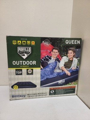Bestway Flocked Queen Airbed Without Inflation Pump 80 x 60 x 8.5 Inch - Blue