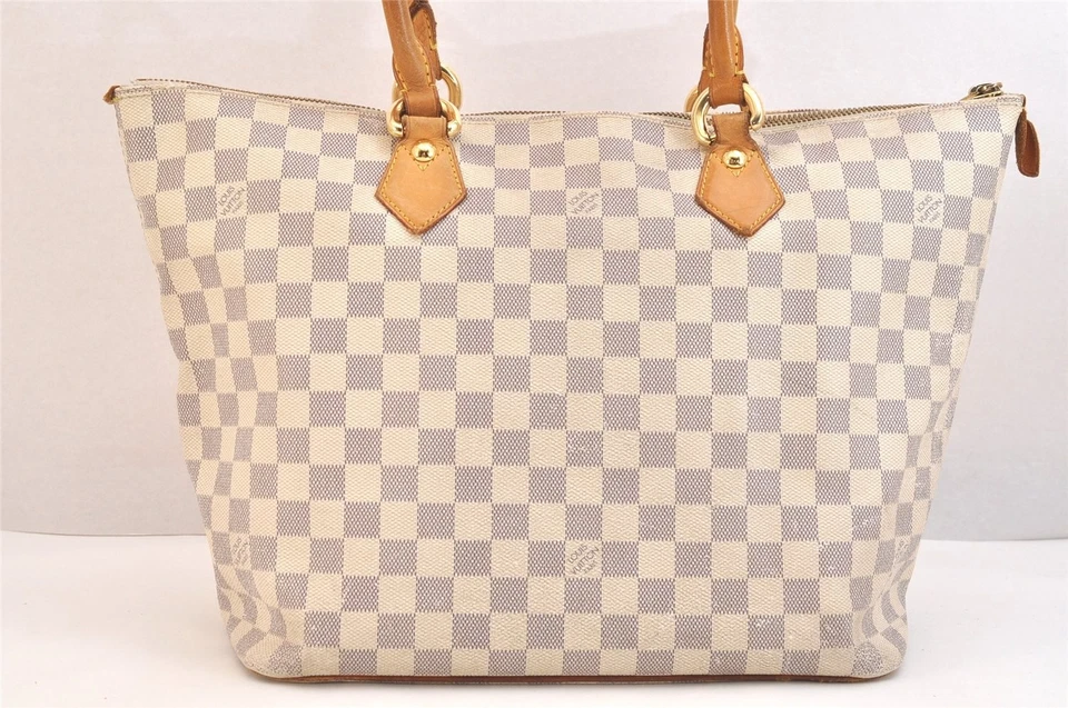 Auténtico bolso de hombro Louis Vuitton Damier Azur Saleya MM N51185 LV 4669N Foto 3 de 4