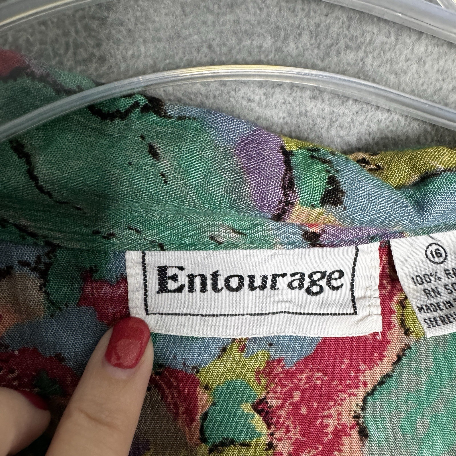 Vintage Dress-U By Sharon Maxi Dress Size 20 Artsy Print Sleeveless 90s Ruffle