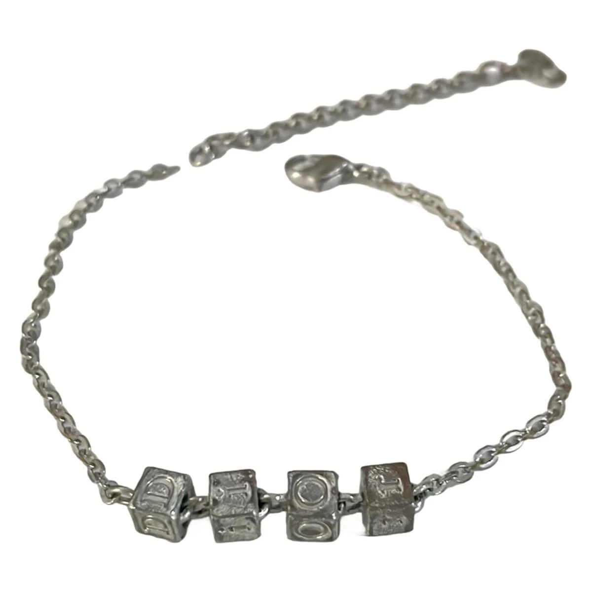 Autentico DIOR ChristianDior Bracciale ferramenta argento