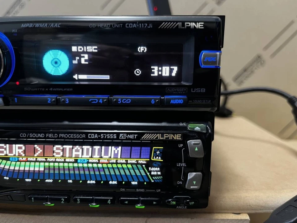 Alpine CDA-117Ji CDA-5755S Lettore CD Audio per Auto 1DIN DSP RCA USB Bluetoo... - Immagine 4 di 4