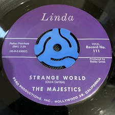 The Majestics  Strange World / Everything Is Gonna.... Northern Soul 7" 45 EX+