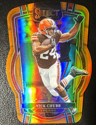 Panini 2022 Select Club Level Nick Chubb Orange Prizm Die-Cut #277 /199