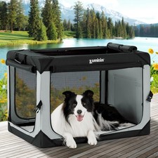 ZOMISIA 36 Inch Collapsible Dog Crate for Large Dogs - Portable Dog Travel Cr...