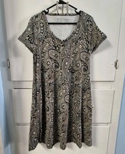Soft Surroundings Dress Large Floral Soft Essential Pockets Comfort Beachy Boho