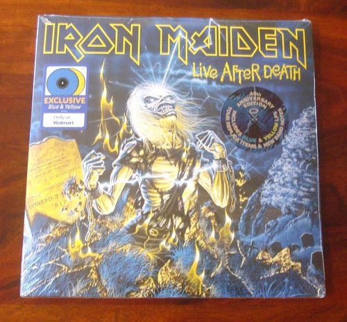 Iron Maiden. Live After Death. NEW SEALED 40th Blue & Yellow Colored DBL Vinyl