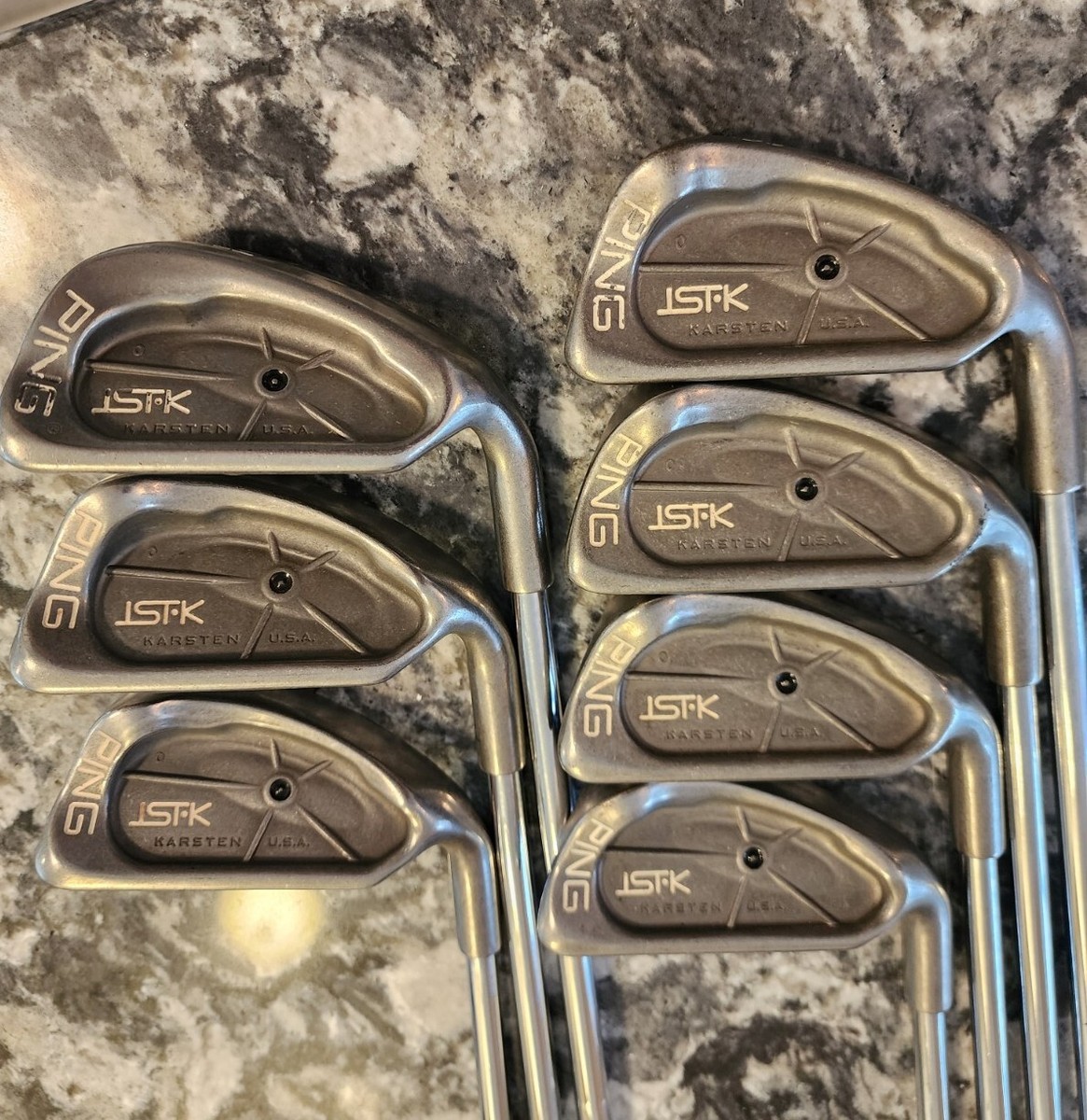 Ping ISI K Irons 3-PW (Missing 7), Black Dot, Stiff Steel Shaft