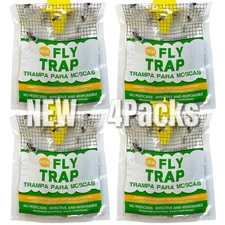 Outdoor Fly Traps Bundle - Disposable, Hanging Outdoor