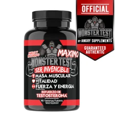 Monster Test MAXIMO Tes Booster, Masa Muscular, Testosterone 90ct