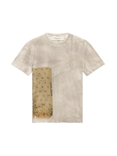 Tシャツ・カットソー Golden TSHIRT CRYSTAL COLLAR (GWP01874P001897 90456) Boxy T-shirt with crystals GOLDEN GOOSE Woman Tg. XS