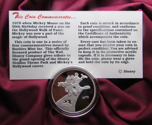 Rarities Mint - Hollywood Mickey Mouse 4 Coin Silver Limited Proof Set COA & OGP - Picture 11 of 18