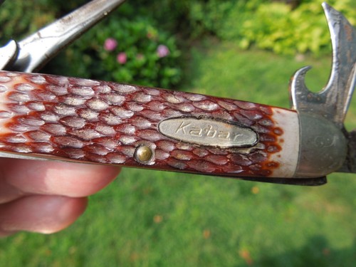 KA-BAR 1152 USA 4 Blade Camper, Utility Knife, Delrin Handles - Used but Solid - Picture 5 of 8