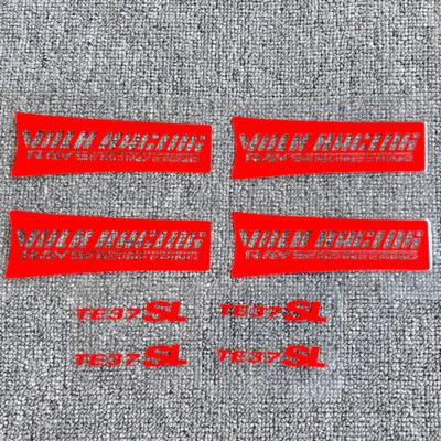 8PCS RED JDM Reflective RAYS VOLK Racing TE37SL Wheel sticker decal Drift