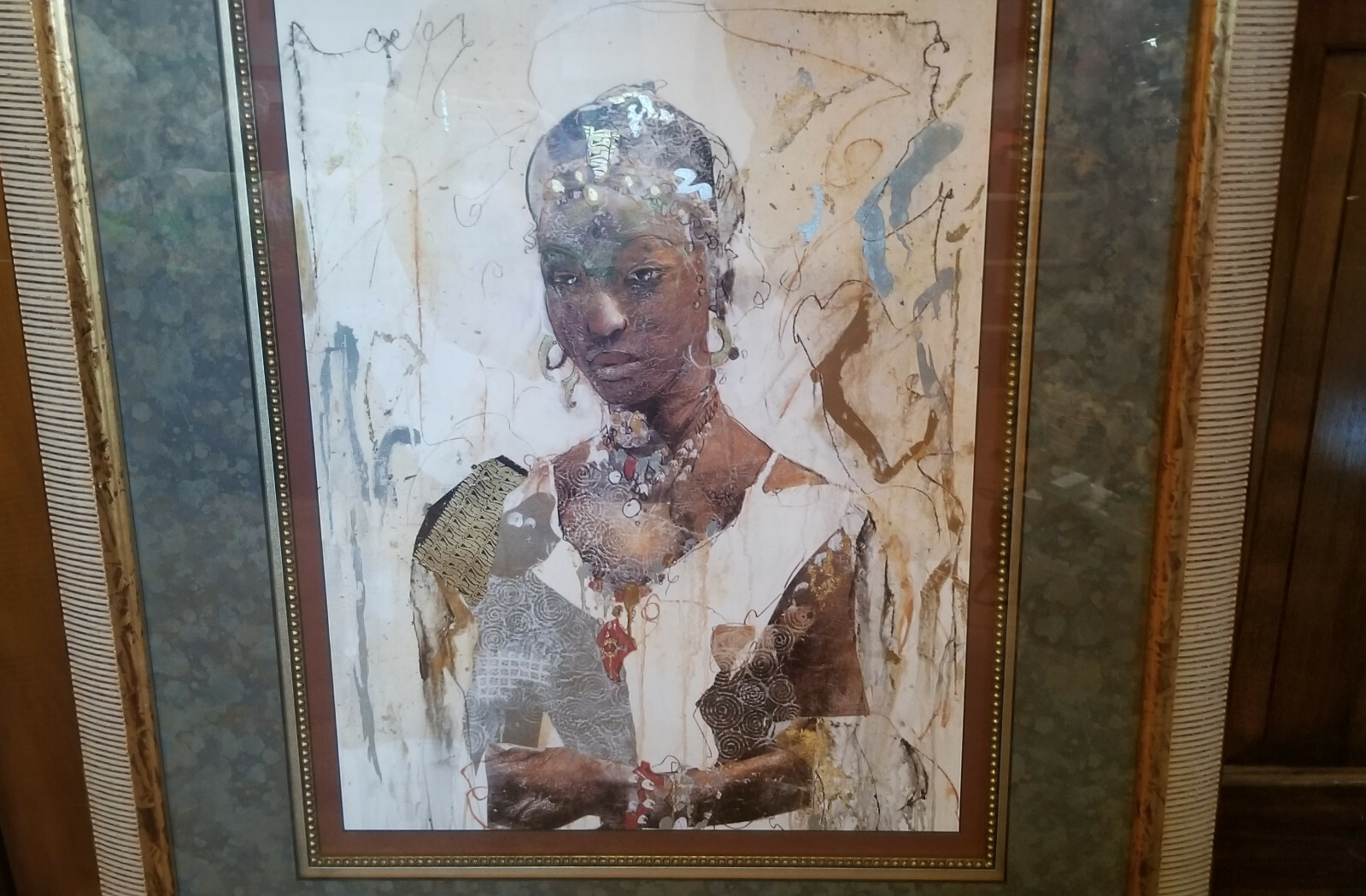 32" X 41" Framed African Queen Wall Art Decor eBay