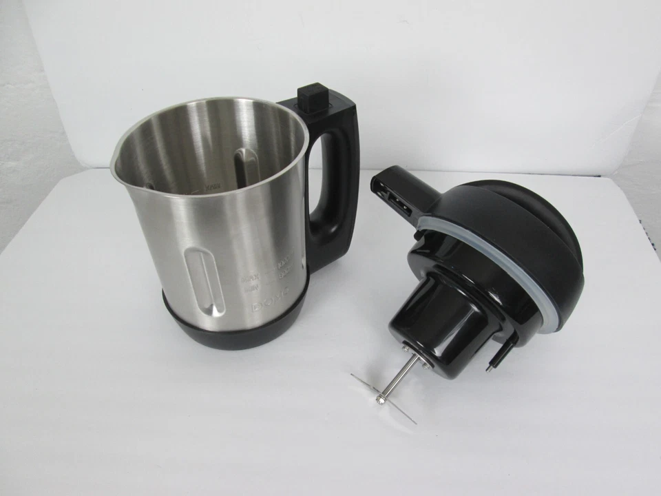 Máquina de Sopa DOMO Número Modelo DO1004BL, Suco, Vélouté, Compota Preta Prata Nova - Imagem 3 de 4