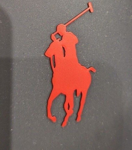 Polo nuova con etichette Ralph Lauren Big Pony diapositive blu scuro con pony rosso - Foto 2 di 2