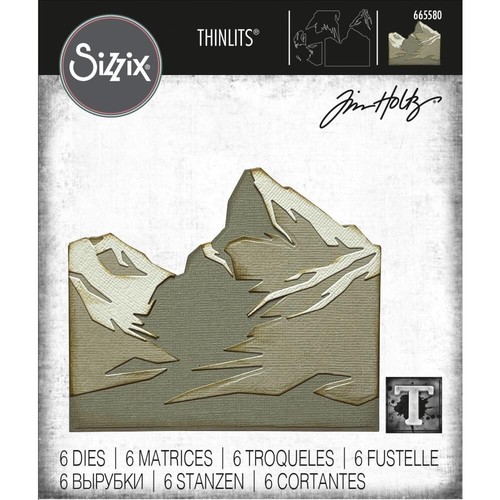Tim Holtz Sizzix Thinlits Die ~ MOUNTAIN TOP ~ 665580 - Picture 2 of 2