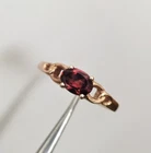 14k Rose Gold Plated Ring- Beautiful Garnet Gemstone Jewelry Engagement Gift Her