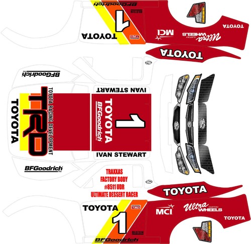 TRAXXAS UDR ULTIMATE DESERT RACER IVAN STEWART Theme wrap decals stickers - 第 1/6 張圖片