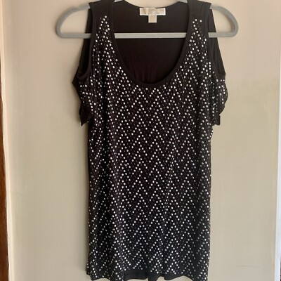 MICHAEL Michael Kors cold shoulder top Studded Tank Small