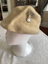womens vintage faux fur hat