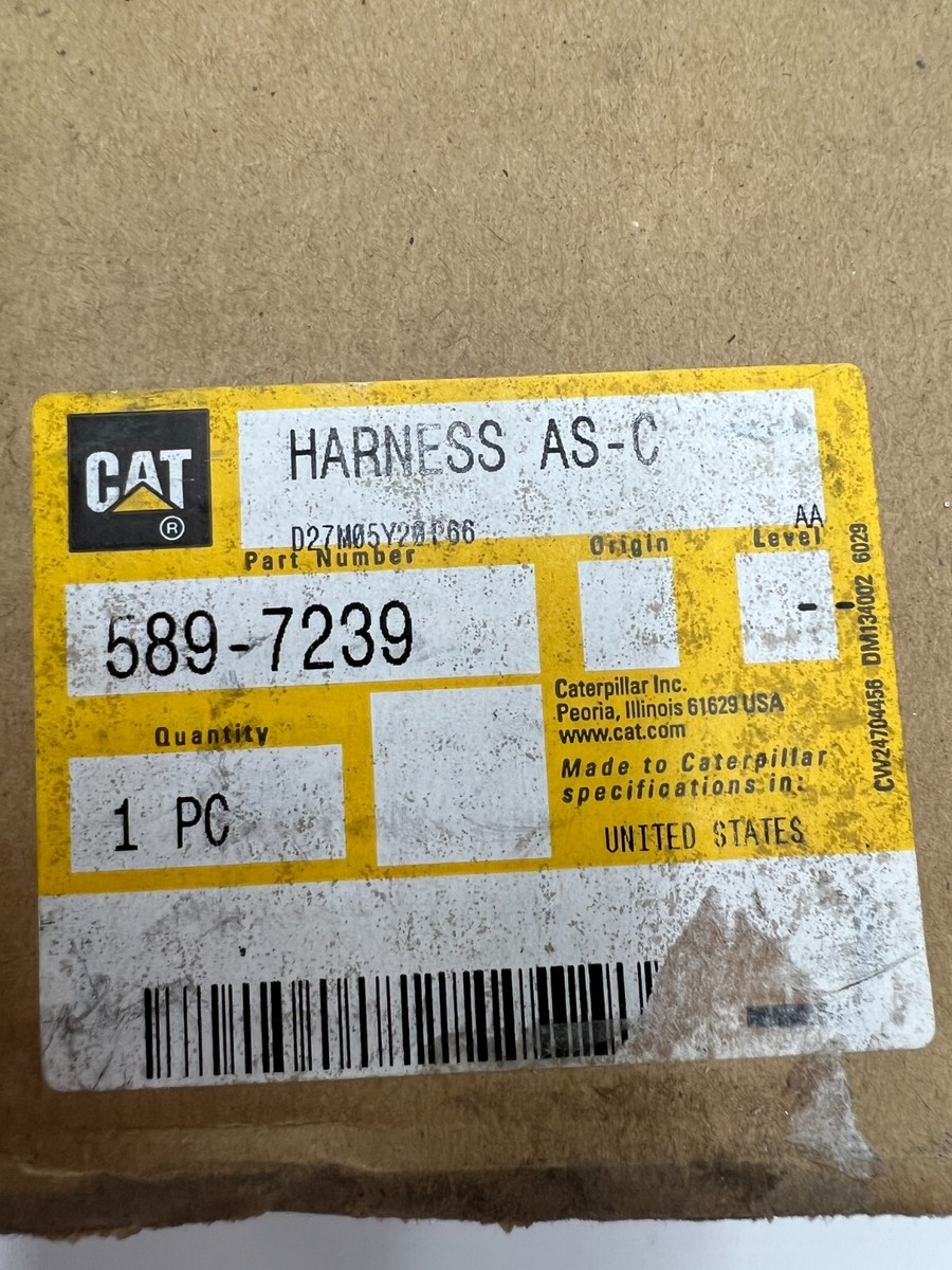 ７２３ Genuine OEM Caterpillar CAT Wire Harness AS-C Braided 589