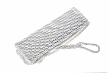 attwood 11707-7 Premium Nylon Anchor Line, Twisted Nylon Line with Hook, 3/8-...